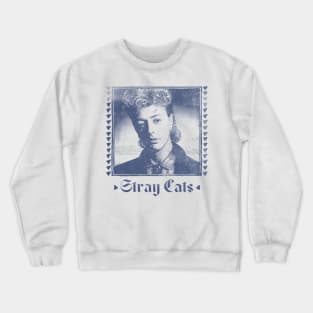 Stray Cats // Rockabilly Faded Style Fan Design Crewneck Sweatshirt